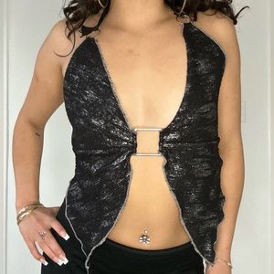 Black Butterfly Small crop top